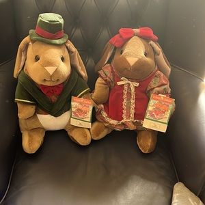Vintage velveteen Rabbit set from the early 90s